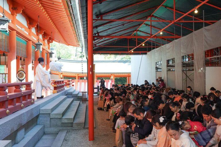 七五三詣り　きもの姿でお詣りされるお子様150名をご招待♪